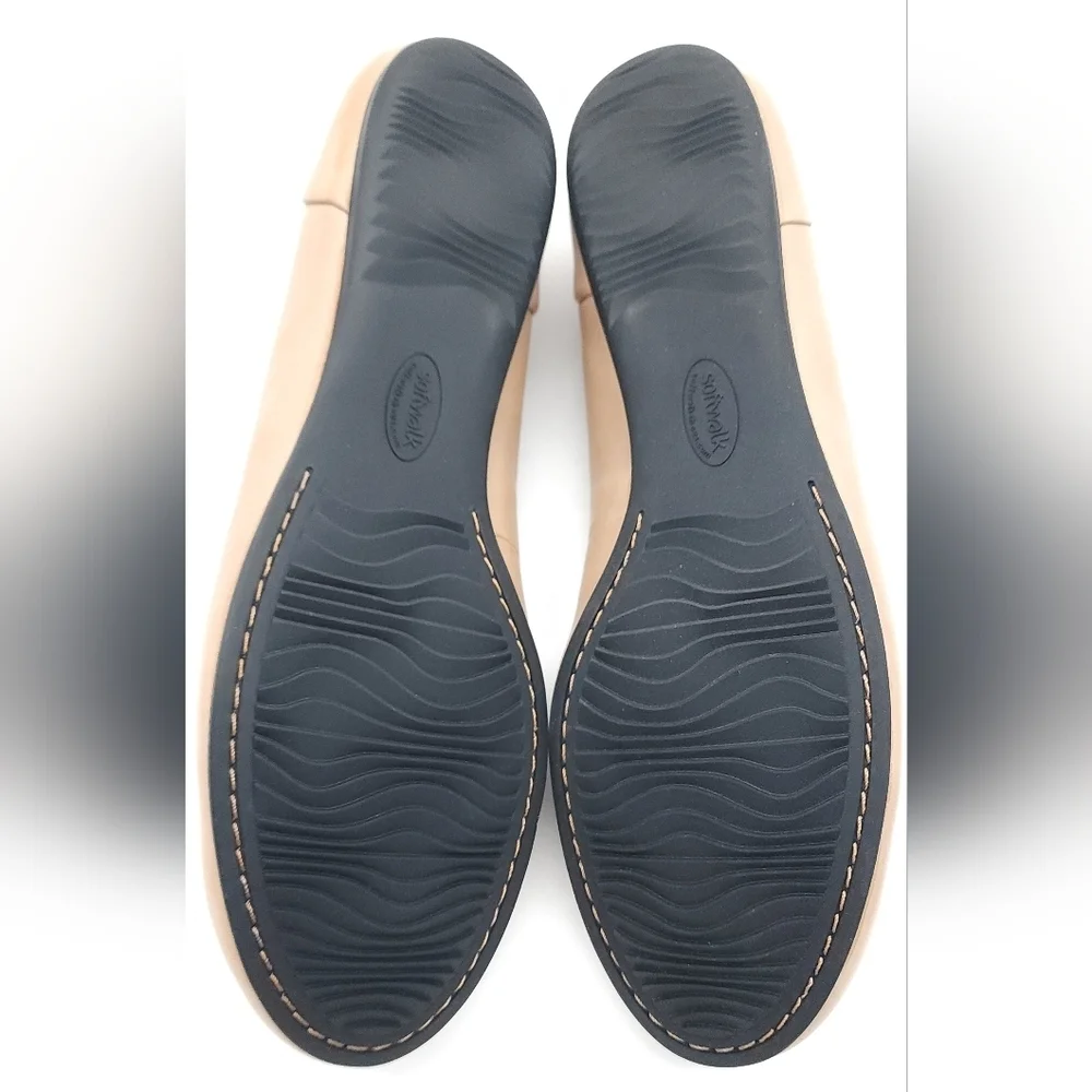Softwalk Sonoma Women's Beige Slip on Casual Flats Shoes Size 11 Narrow